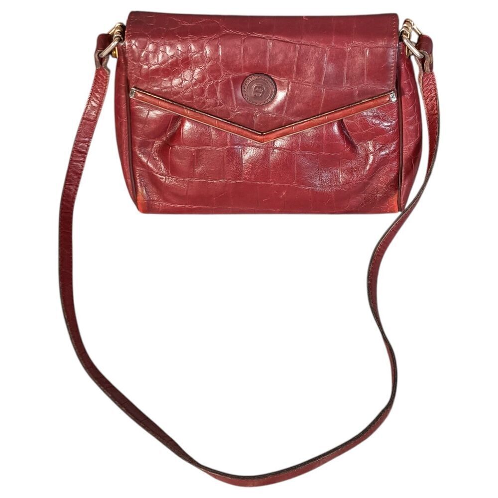 Etienne Aigner Shoulder Bag Hand Made Oxblood Leather Vintage